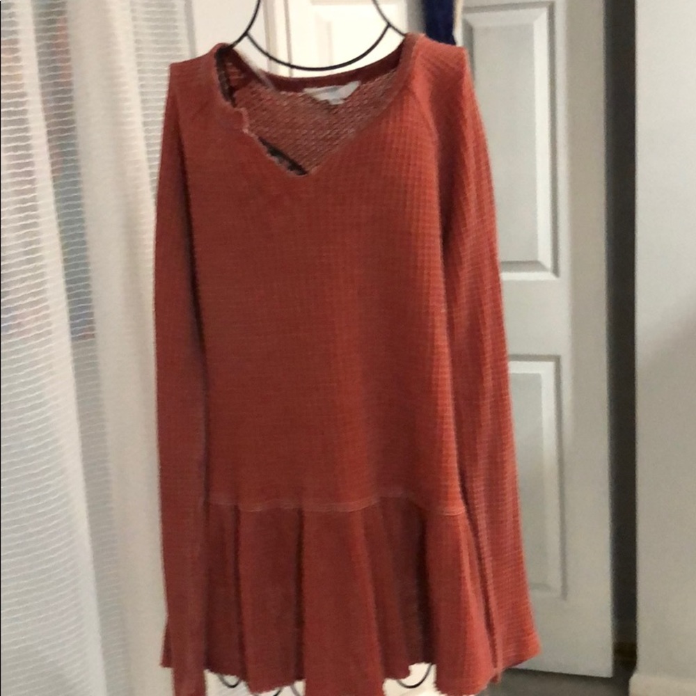 Peplum flannel